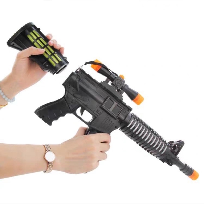 Đồ Chơi Súng Chạy Pin Có Đèn Có Nhạc Loại To Đẹp - Quà Tặng Cho Các Bé - BiCa Toys