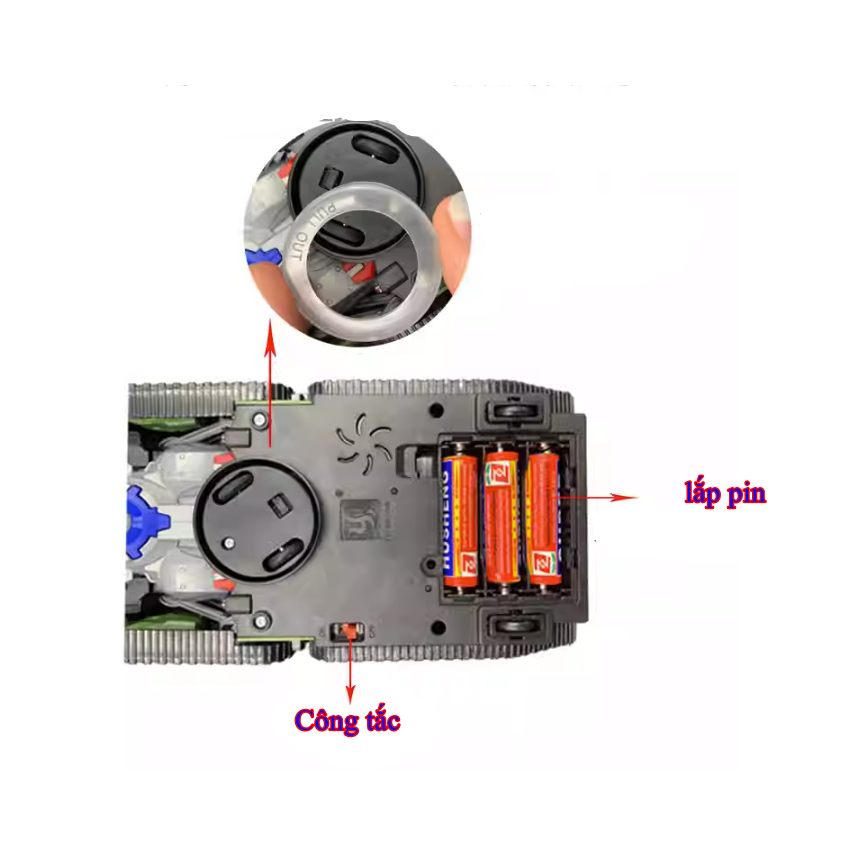Đồ chơi trẻ em Xe tăng biến hình robot - có nhạc và đèn nháy rất vui nhộn