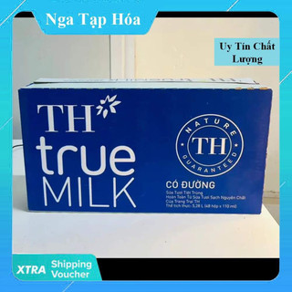 Một thùng sữa tươi có đường TH True Milk 110ml