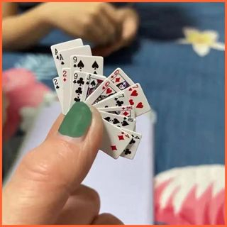 Mô hình bộ bài tây poker mini tí hon phụ kiện trang trí đồ chơi