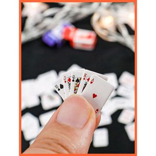 Mô hình bộ bài tây poker mini tí hon phụ kiện trang trí đồ chơi