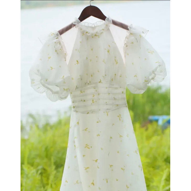 Daisy - đầm hoa tay phồng - Sò vintage