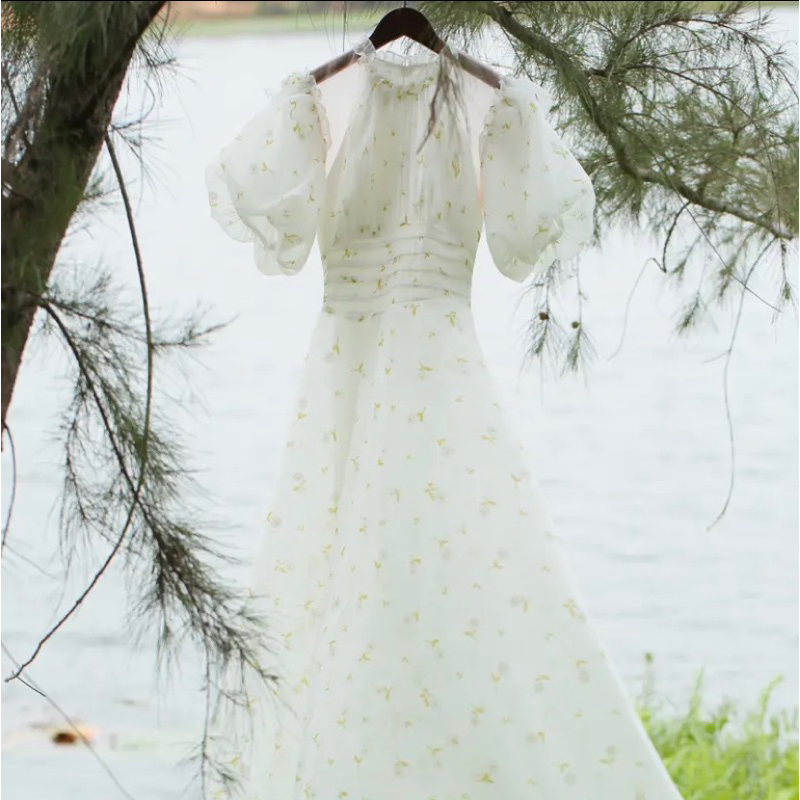 Daisy - đầm hoa tay phồng - Sò vintage