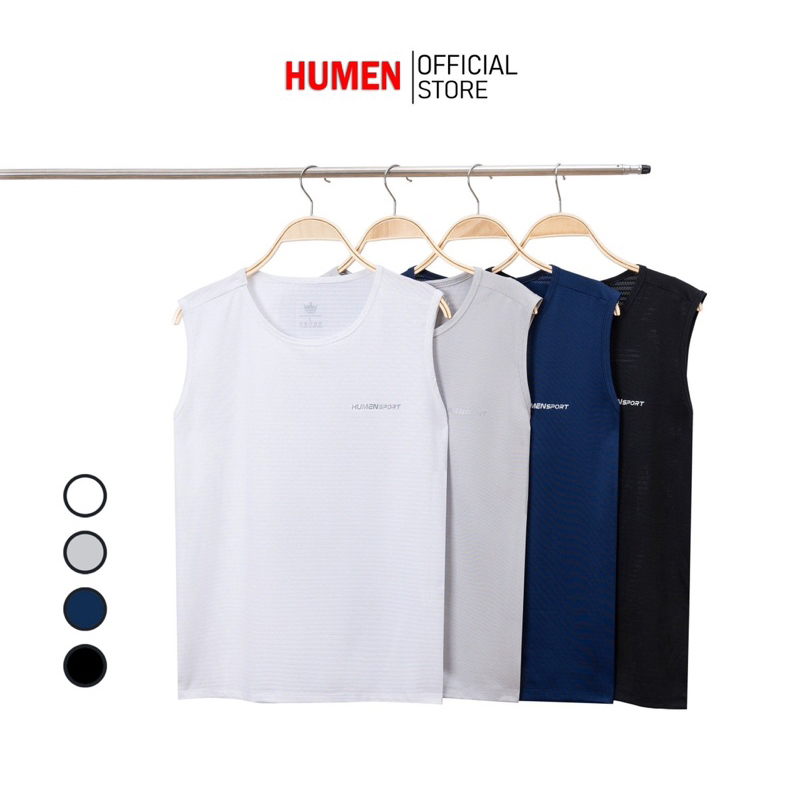Áo Ba Lỗ Sát Nách Nam HUMEN Sport Chất Thun Lạnh Thoáng Khí,Thấm Hút, Co Giãn Tốt, Kiểu Dáng Thể Thao, Khỏe Khoắn