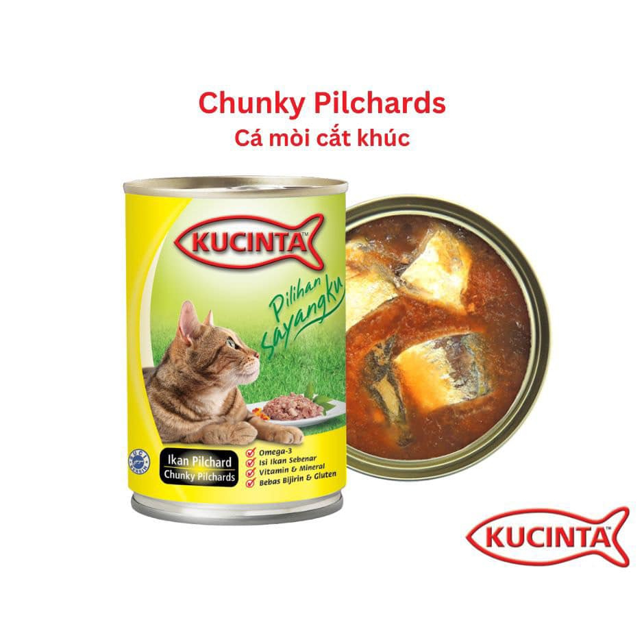 Pate Kucinta/ Meowstard cho mèo lon 80g/400G