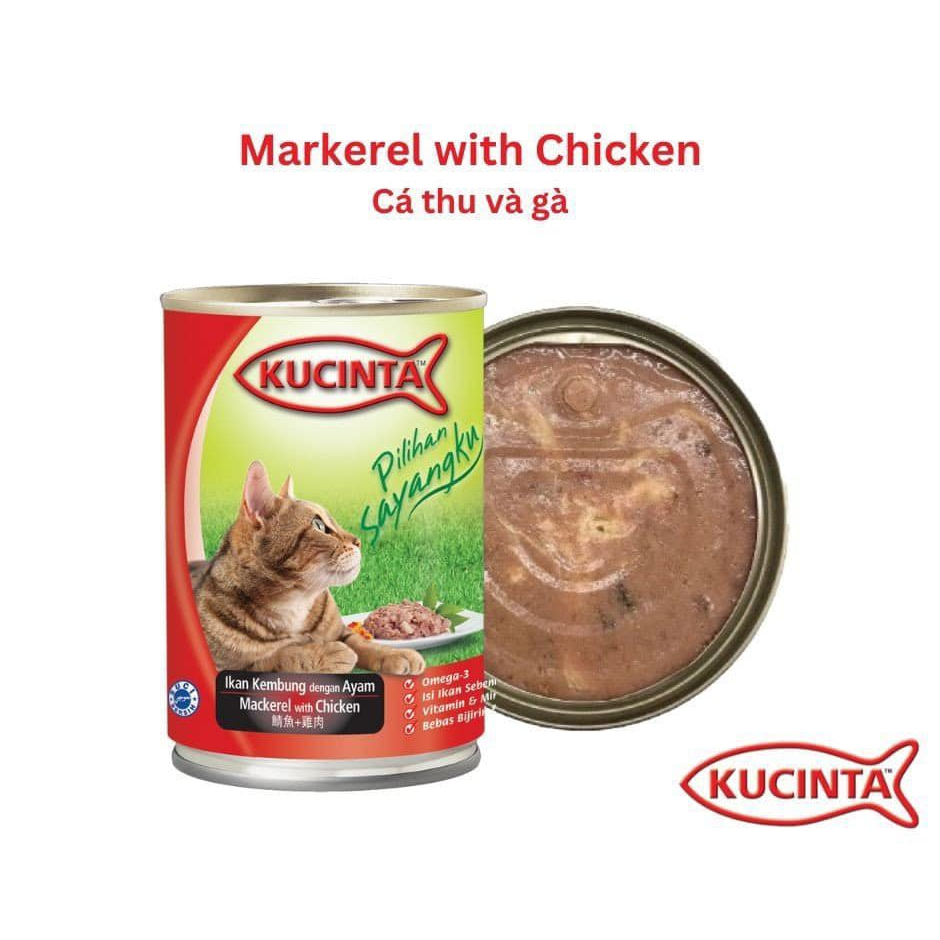 Pate Kucinta/ Meowstard cho mèo lon 80g/400G