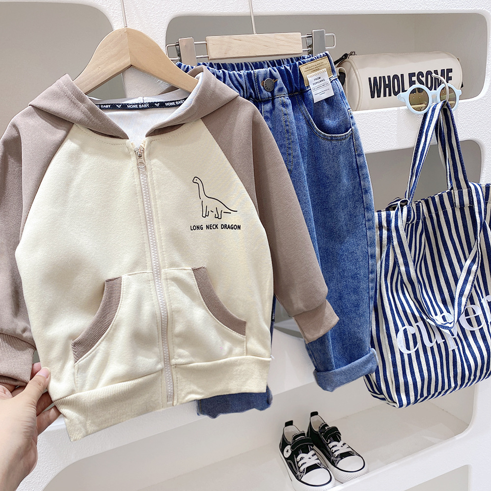 Áo khoác bé trai mùa hè hãng KACADY họa tiết khủng long đáng yêu