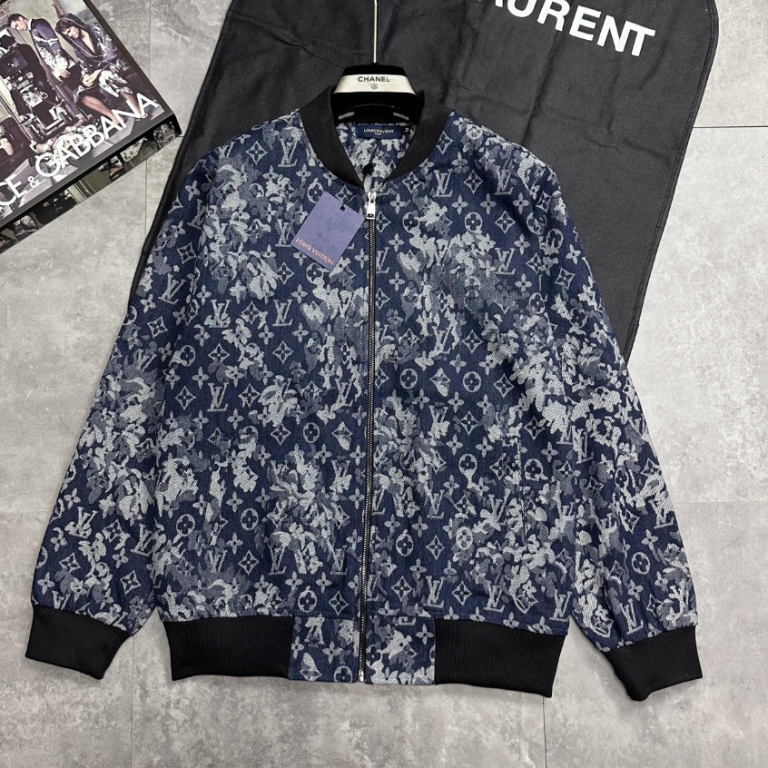 Áo khoác lv loang xám đen, áo bomber mẫu hot hai lớp ấm áp cho mùa thu đông màu loang from chuẩn phong cách giới trẻ