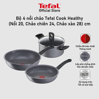 Chảo tefal cook healthy - nồi 20cm, chảo chiên 24cm, chảo xào 28cm
