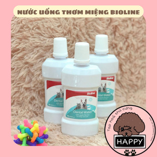 HỎA TỐC | Dung dịch pha nước uống thơm miệng chăm sóc răng miệng chó mèo Dental Water Bioline / Nước súc miệng thú cưng