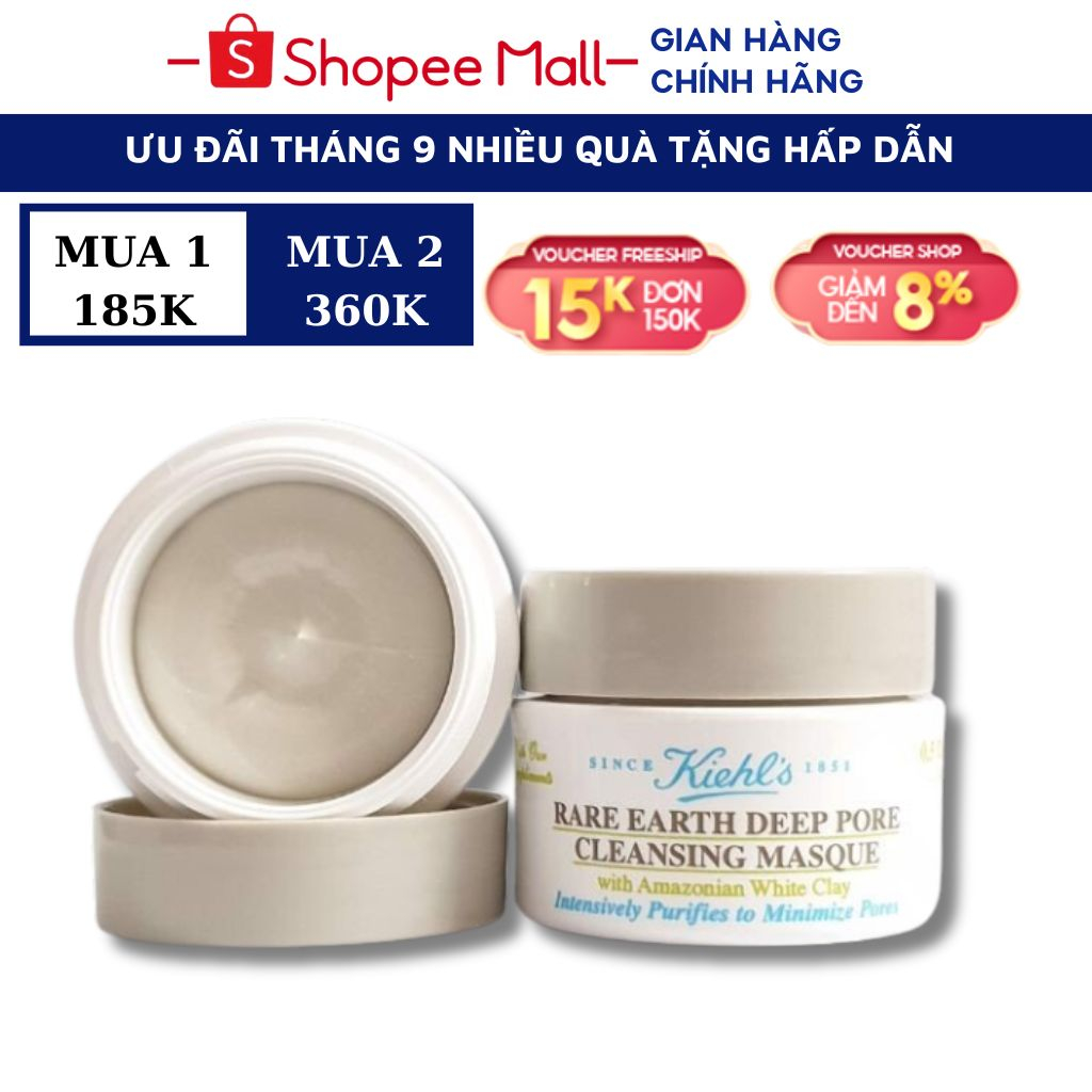 Mặt nạ đất sét Kiehl's Rare Earth Deep Pore Cleansing Masque giảm dầu giảm mụn thanh lọc da hiệu quả