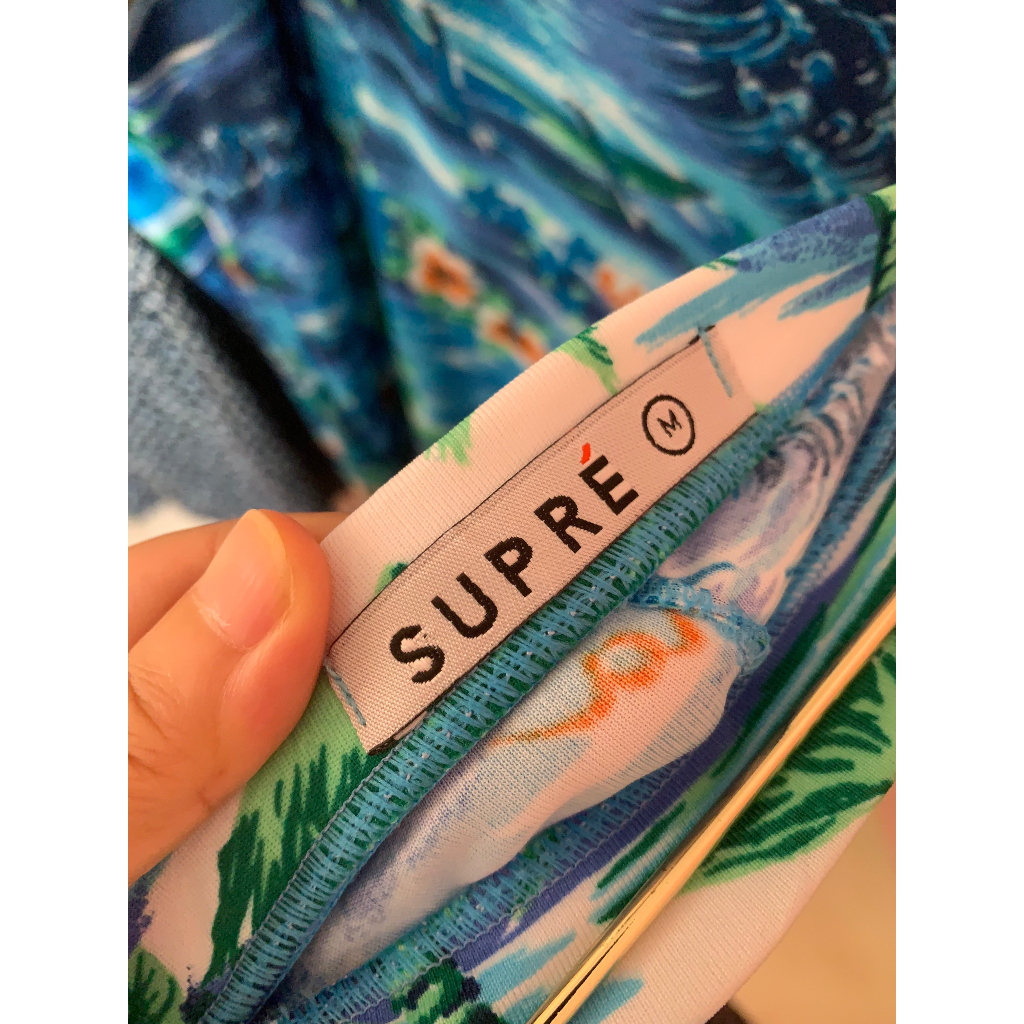 Đầm body cúp ngực hoạ tiết hawaii SUPRE