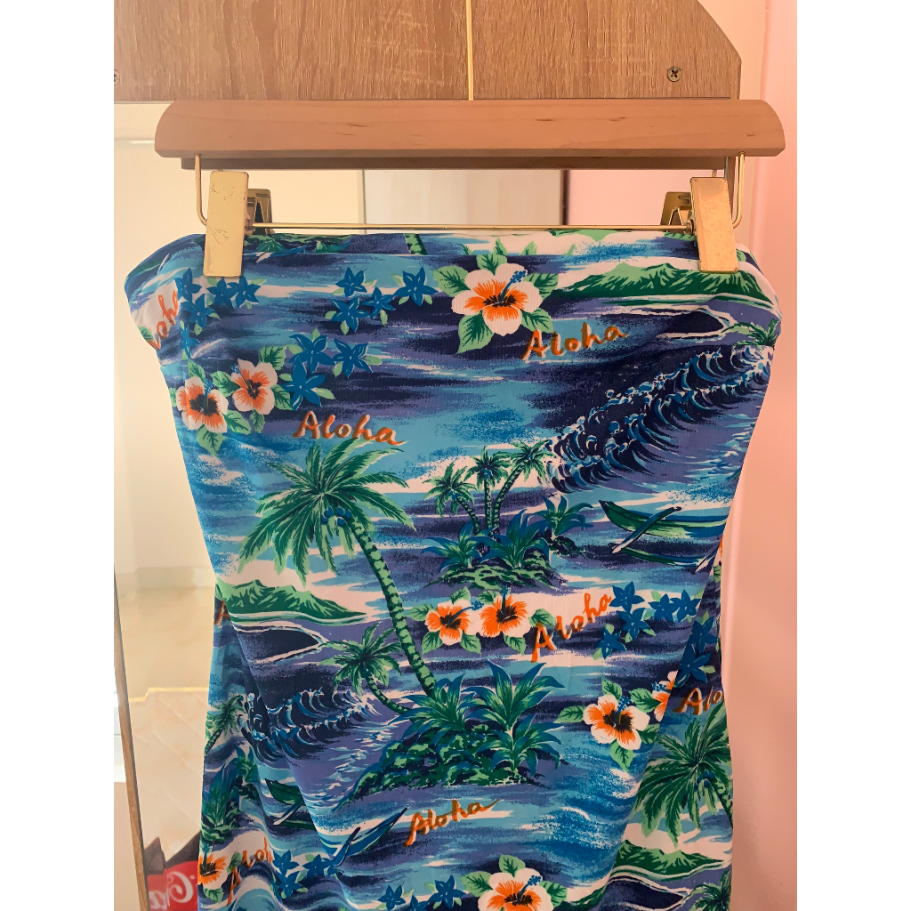 Đầm body cúp ngực hoạ tiết hawaii SUPRE