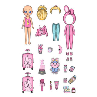 Búp bê giấy 8 tuổi set Lẻ