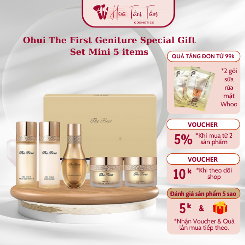 Sét tái sinh trẻ hóa da, chống lão hóa Ohui The First Geniture Special Gift Set Mini 5 món