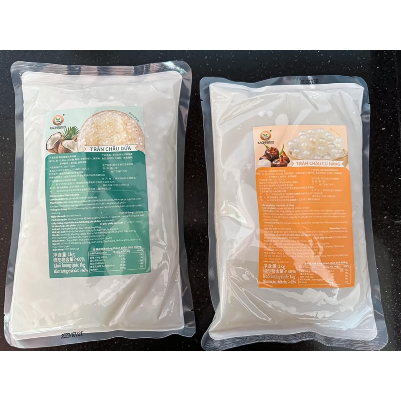 Trân châu hạt nổ củ năng dedu dừa kachin hùng chương 1kg