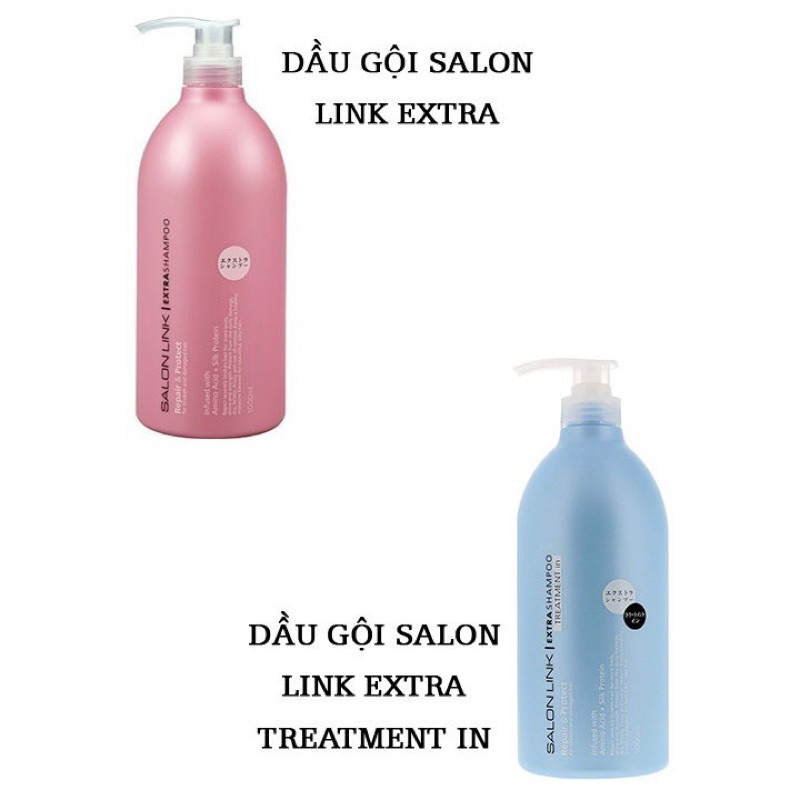 Bộ Dầu Gội Xả Salon Link Extra 1000ml Nhật Bản tóc thường, dầu gội cho tóc nhuộm
