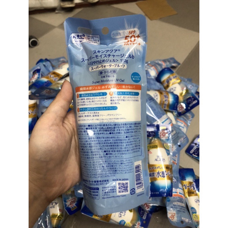 Kem chống nắng Skin Aqua Gel chai trắng 110g nội địa nhật Bản