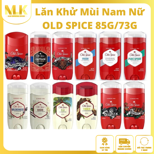 Lăn Khử Mùi Hôi Nách Old Spice Đủ Loại Fresh - Pure Sport - Mùi Hương Dễ Chịu Nam Tính, Phù Hợp Mọi Loại Da 85G