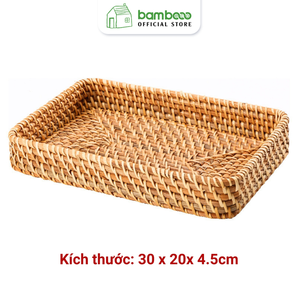 Khay đựng đồ BAMBOOO ECO đựng hoa quả thay đĩa sứ - để trái cây đồ khô trong nhà hàng , khách sạn , gia đình đa năng