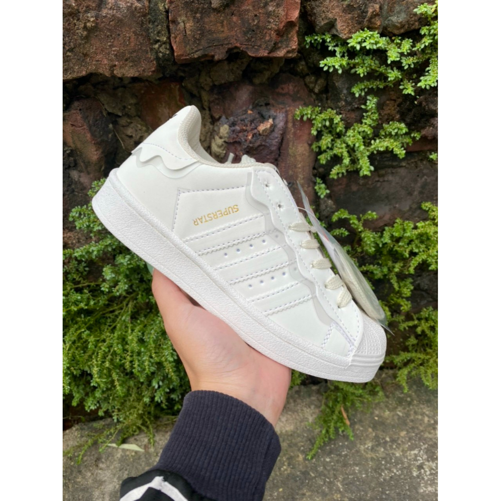 Giày Adidas Superstar, Das Sò Full 3 Màu, Trắng Kem, TRắng Hồng, Trắng Đen, Đủ Size Nam Nữ+Full Box Bill