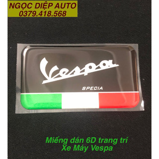 [Vespa] Miếng dán Vinyl 6D trang trí xe máy Vespa