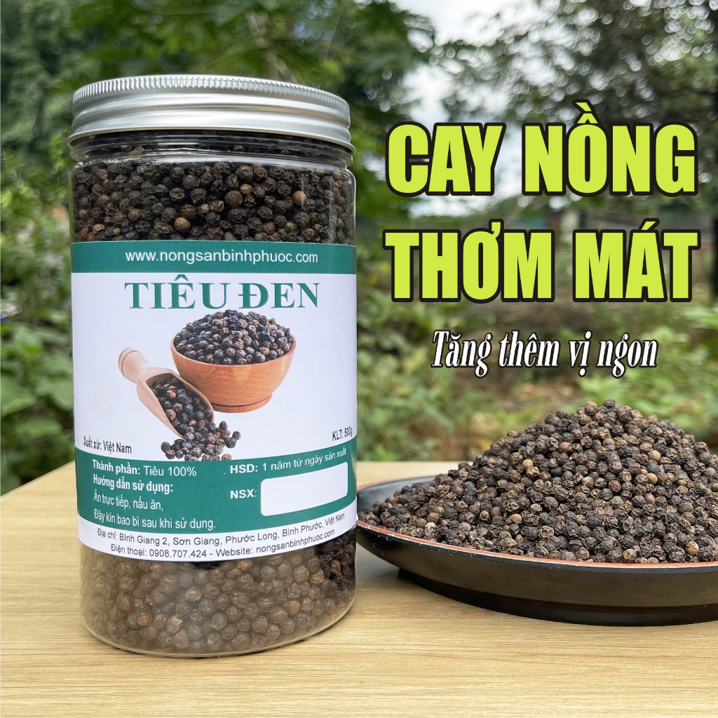 Tiêu Đen 500g, Tiêu Đen Bình Phước , tiêu ngon , tiêu gia vị