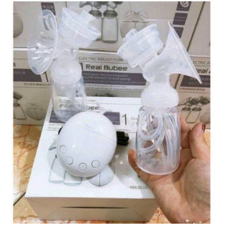 Máy hút sữa điện đôi Real Bubee (máy vắt sữa chính hãng, máy hút mạnh, chế độ massage kích sữa)