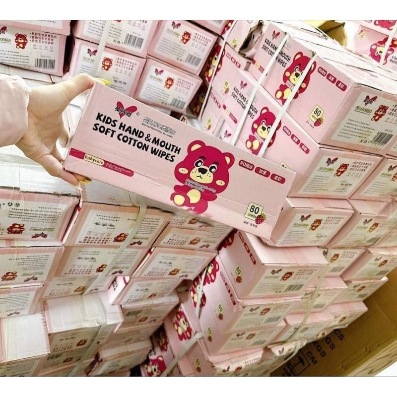 Thùng 10 Bịch Khăn Uớt Gấu Dâu Lotso