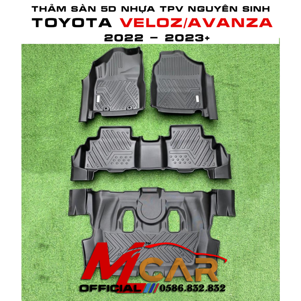 Thảm sàn nhựa TPV 5D dành cho Toyota #Veloz, #Avanza 2022, 2023