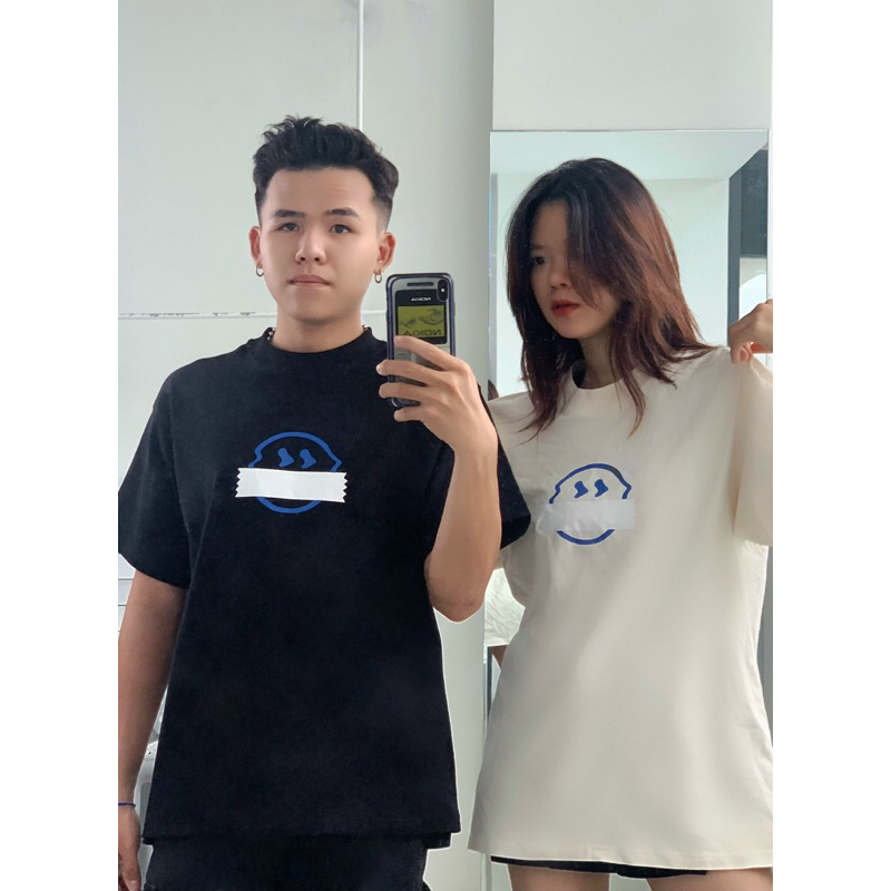 ÁO " SMILEY SHUT UP FACE TEE " KEM