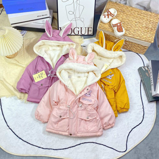 Áo khoác gió PArKA 2 lớp lót lông cho bé gái siêu dễ thương