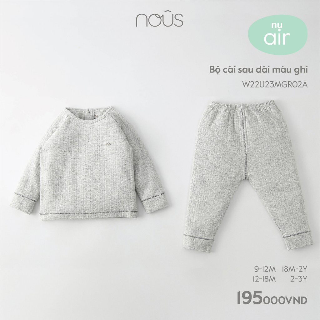 Bộ dài tay cho bé từ 6m đến 3y