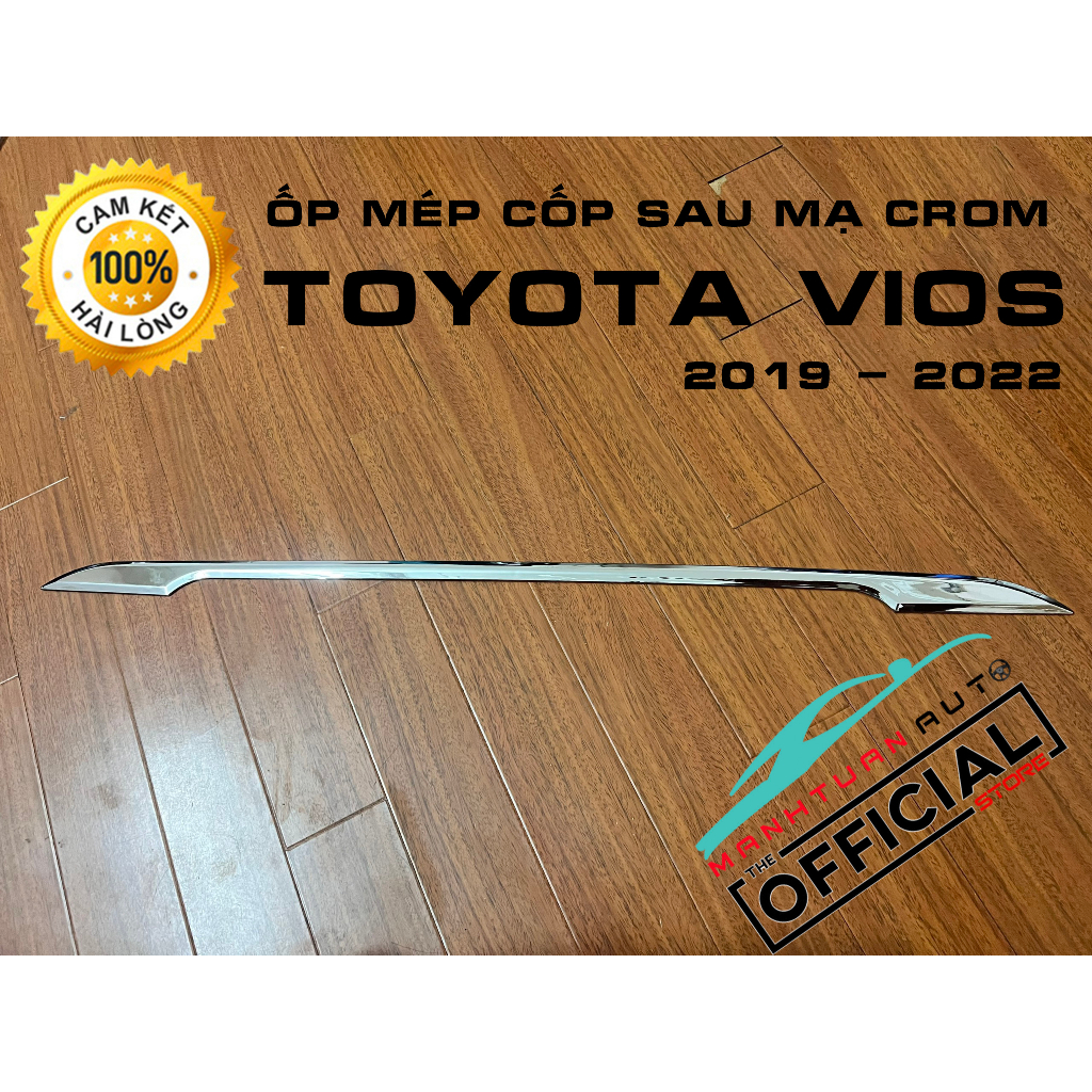 Ốp cản sau xe Toyota Vios 2019 2020 2021 2022, Mép cốp Vios 2019 - 2022