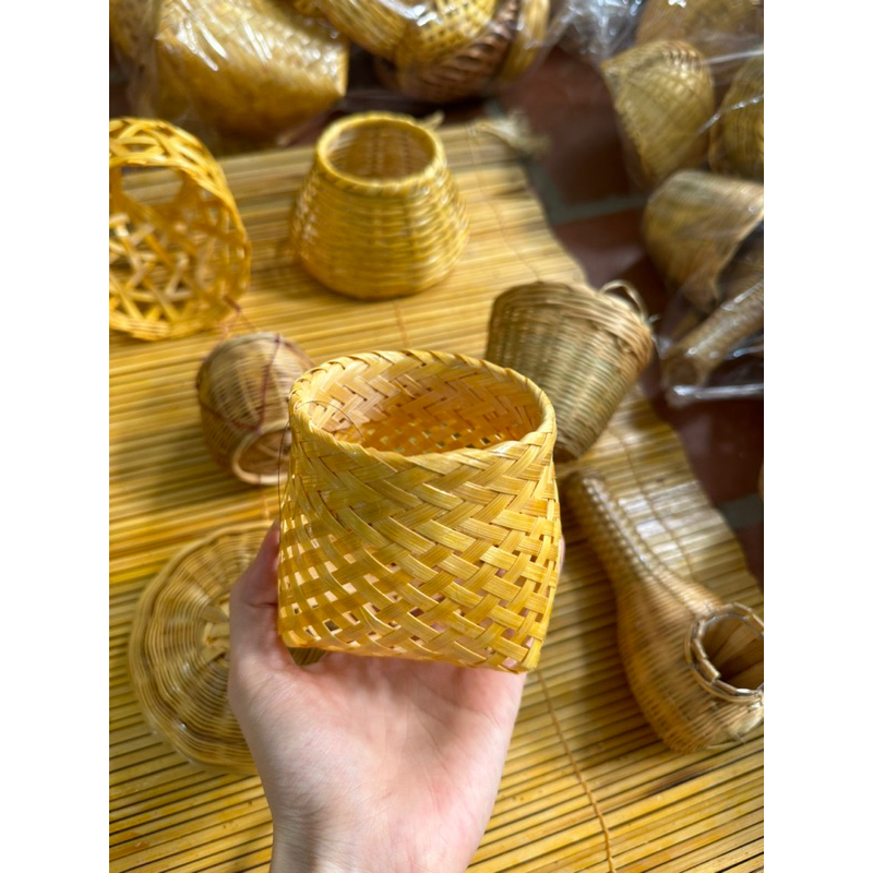 Bộ tre đan decor- trang trí