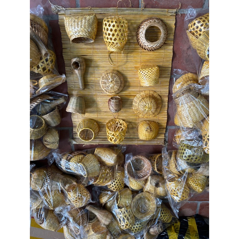 Bộ tre đan decor- trang trí