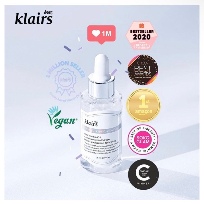 KLAIRS Tinh chất vitamin C dưỡng sáng mờ thâm Freshly Juiced 35ml