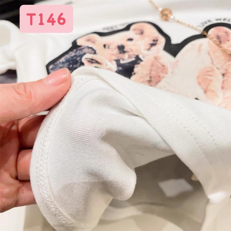 T146 Set cho bé gái - Bộ croptop năng động hình cún đáng yêu cho bé gái