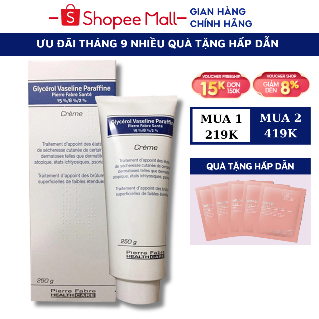 Kem Dưỡng Da Chống Nẻ Pháp Dexeryl Crème 250g - Nẻ Chàm Glycerol Vaseline Paraffine Creme