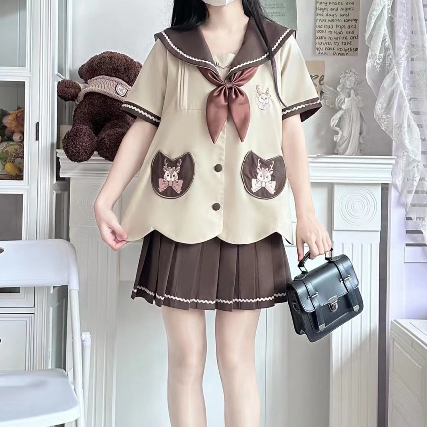 [ Hàng Brand] Đồng phục JK  hưu nhỏ ngọt ngào và dễ thương