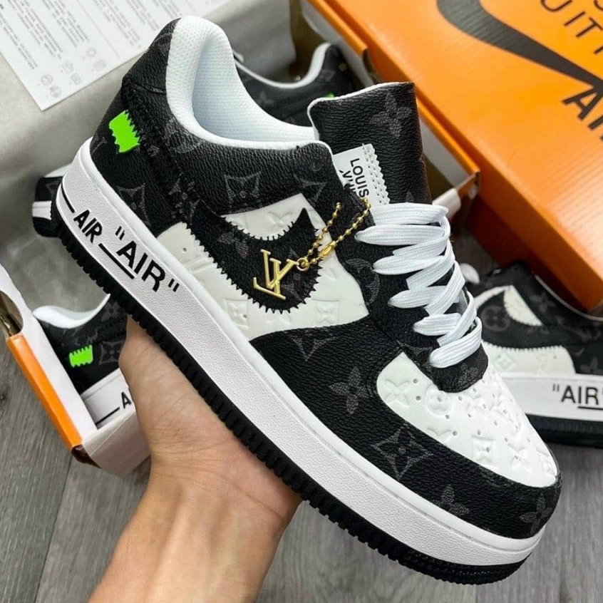 Giày Ni.ke_ giày LV Đen, Nâu,Trắng Hàng Cao Cấp,Giày AF1 Louis Vuitton Bản Brown Hàng Đẹp Full Box bill giá rẻ nhất 2023