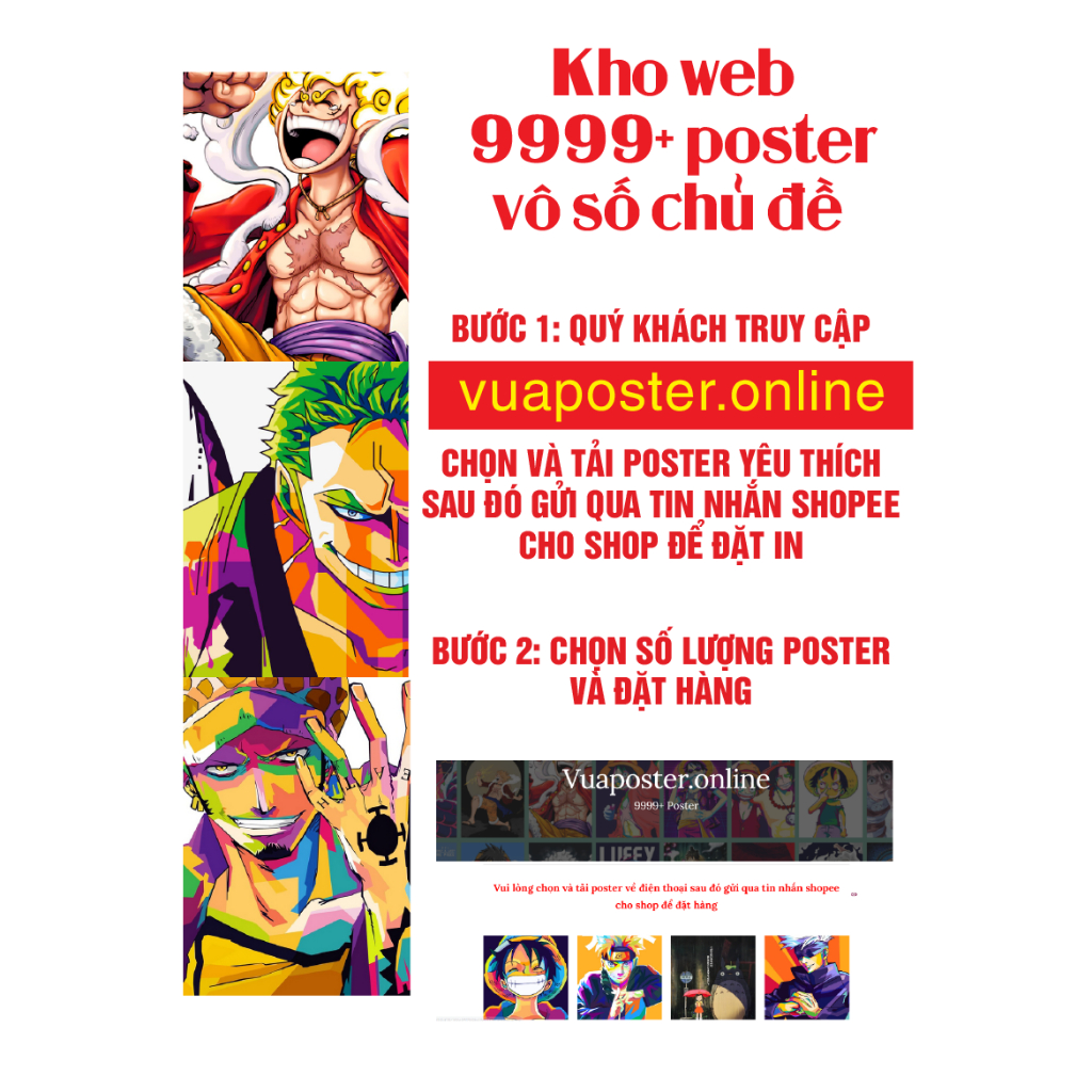 Poster Onepiece, kho 9999 áp phích đảo hải tặc anime, luffy, zoro, ace chống nước, chống phai, siêu xịn