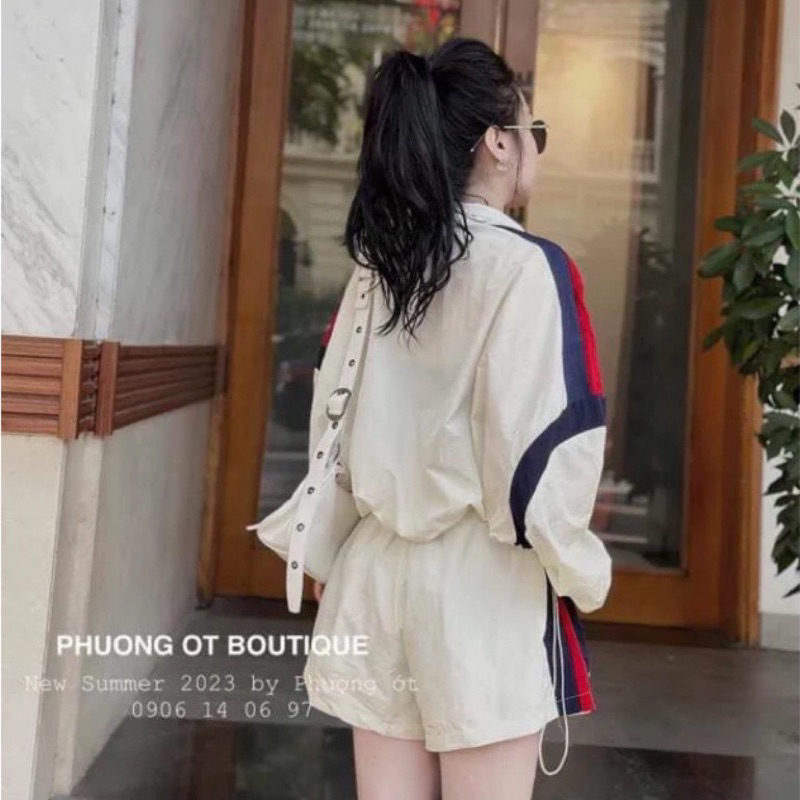 SET ÁO KHOÁC THÊU LOGO KÈM SHORT BIGSIZE