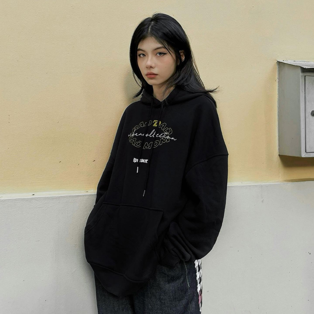 Áo hoodie NELLY - MIR form rộng vải nỉ DWL