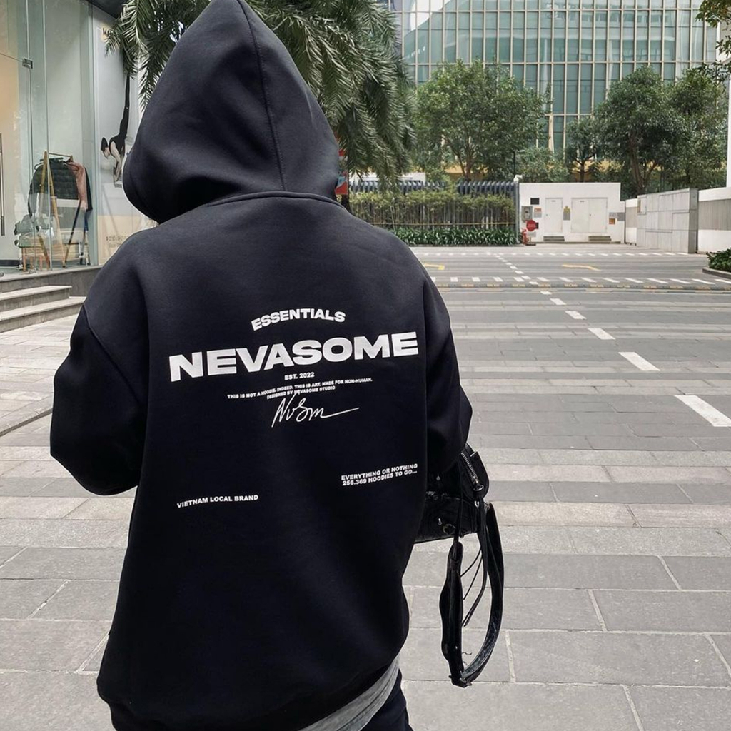 Áo hoodie nỉ có mũ NELLY - MIR neva form rộng châu âu