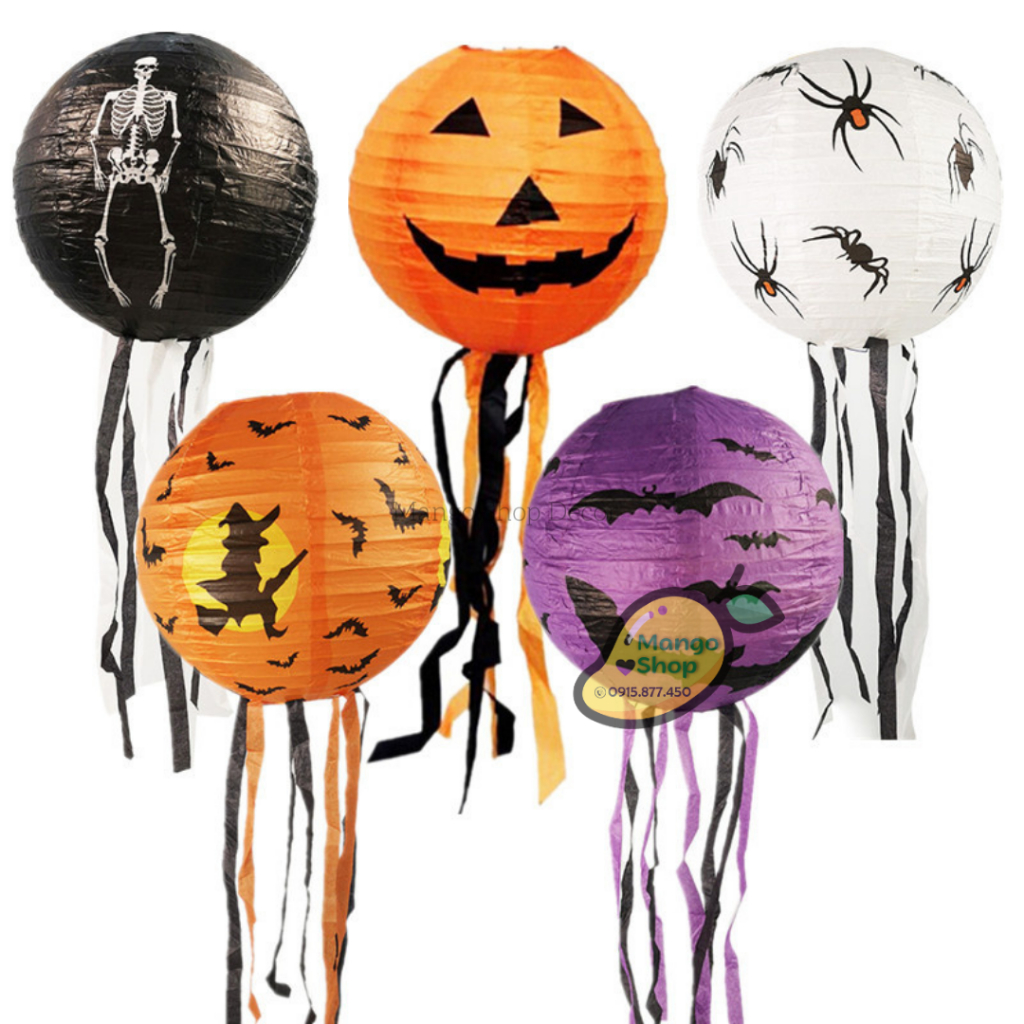 Set Đồ Trang Trí Halloween Hóa Trang Bí Ngô Con Ma