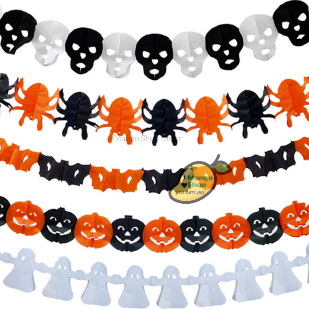 Set Đồ Trang Trí Halloween Hóa Trang Bí Ngô Con Ma