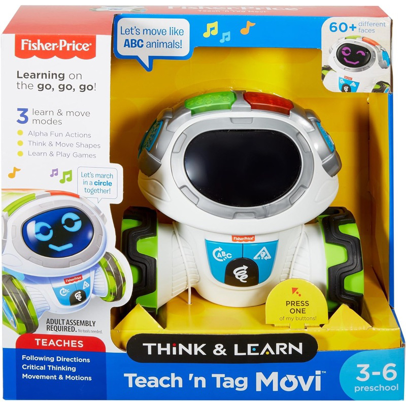 Đồ chơi Robot thông minh phát nhạc di chuyển cho bé Fisher Price - Think and Learn Teach N Tag Movi