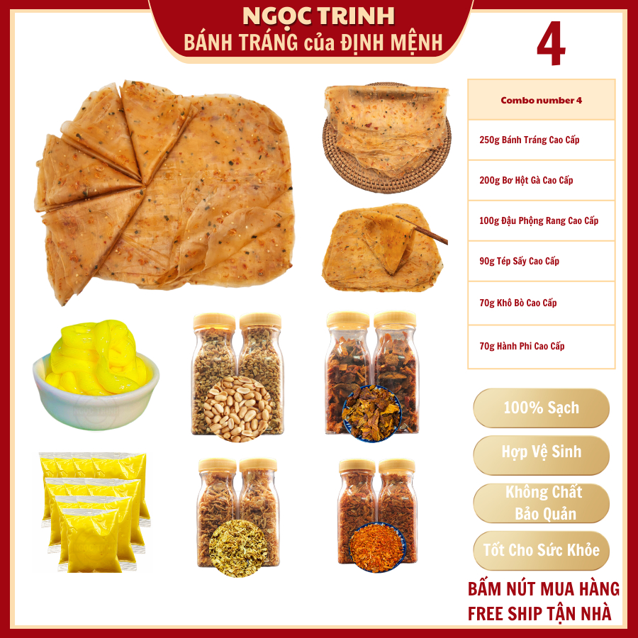 (Combo 2 Xâu) Bánh tráng sa tế tắc đặc biệt cực ngon bánh tráng Ngọc Trinh