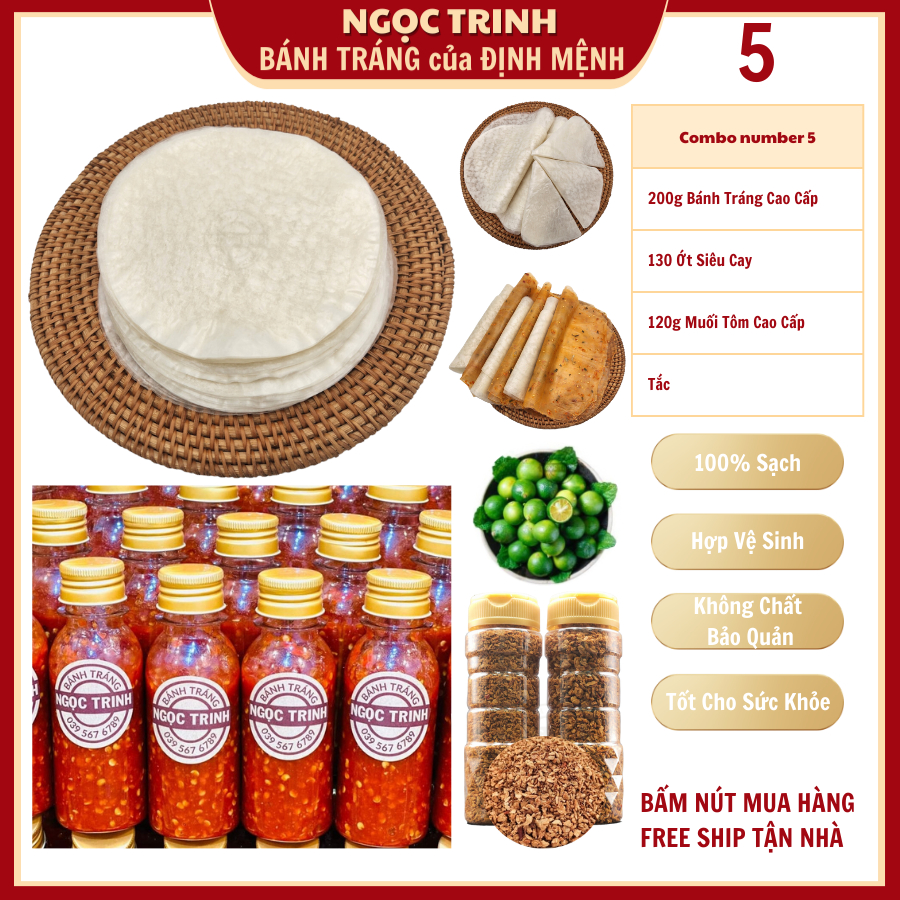 (Combo 2 Xâu) Bánh tráng sa tế tắc đặc biệt cực ngon bánh tráng Ngọc Trinh